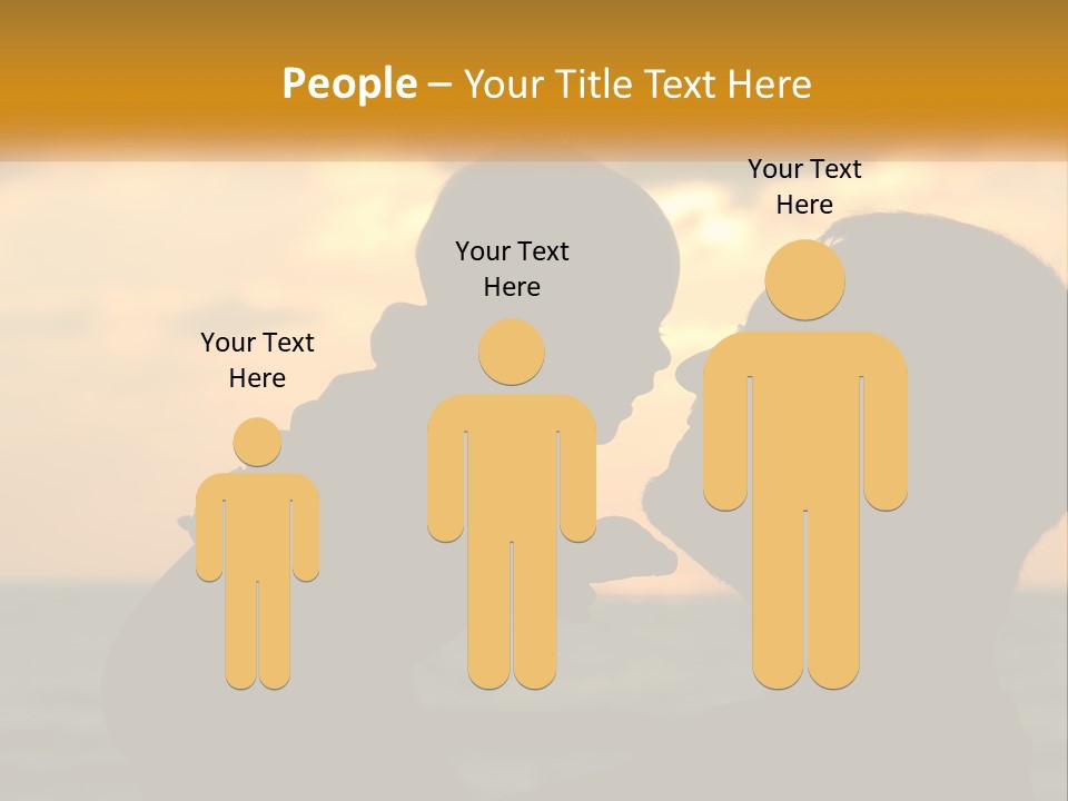 A Silhouette Of A Man And A Woman Facing Each Other PowerPoint Template