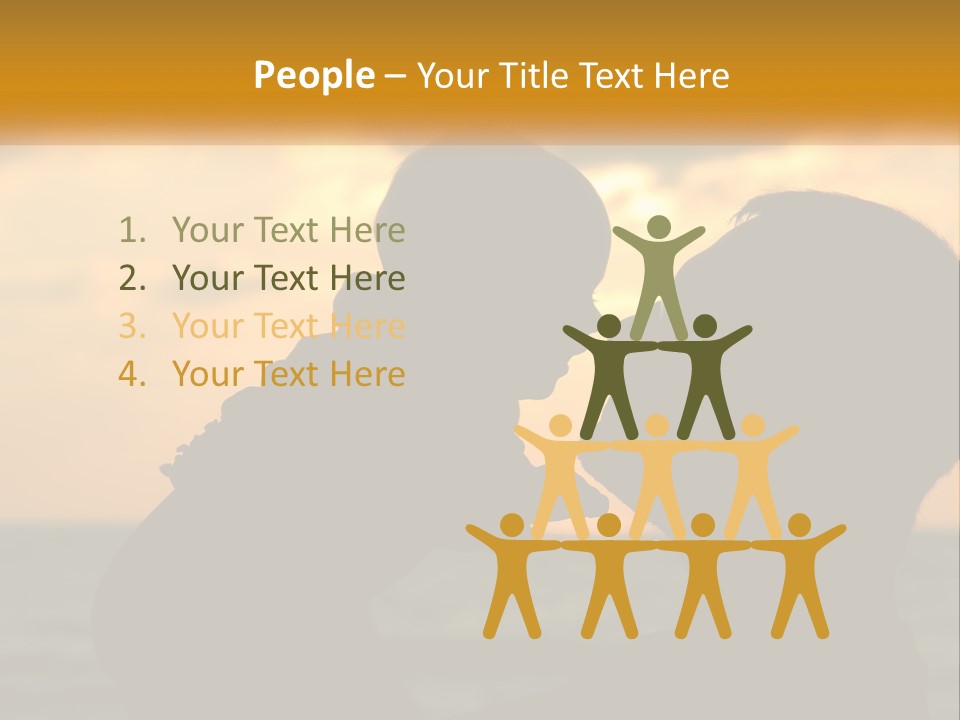 A Silhouette Of A Man And A Woman Facing Each Other PowerPoint Template