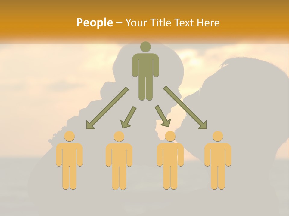 A Silhouette Of A Man And A Woman Facing Each Other PowerPoint Template