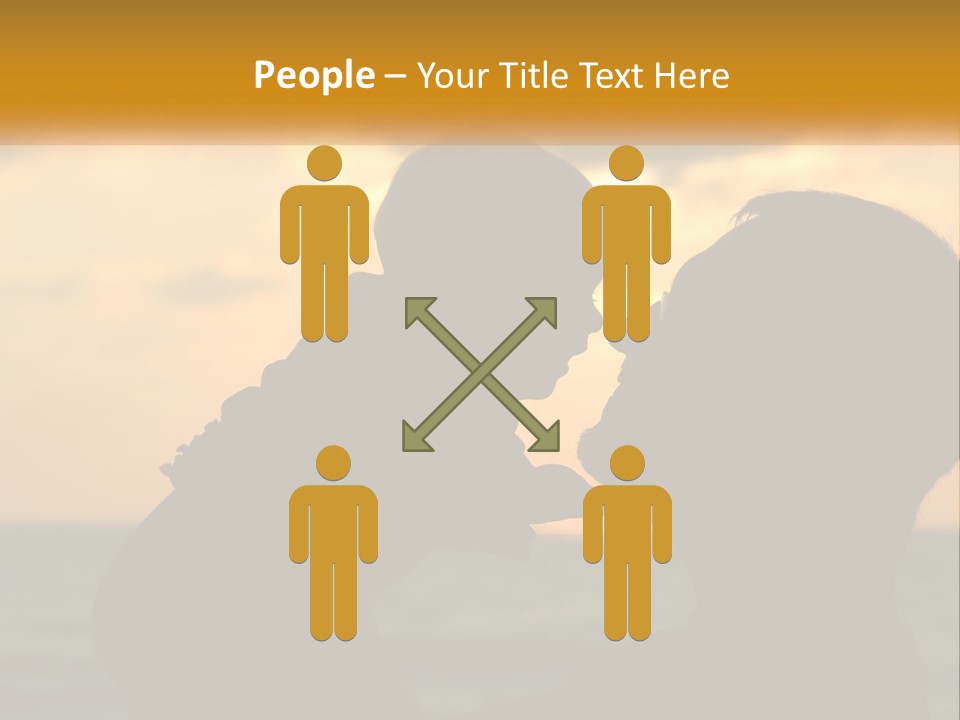 A Silhouette Of A Man And A Woman Facing Each Other PowerPoint Template