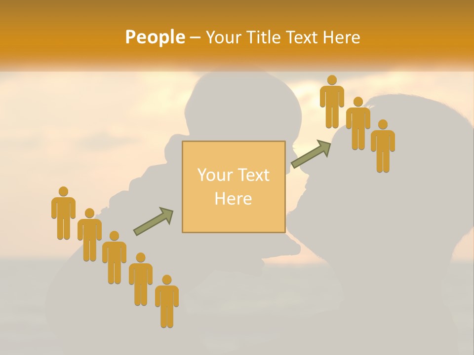A Silhouette Of A Man And A Woman Facing Each Other PowerPoint Template