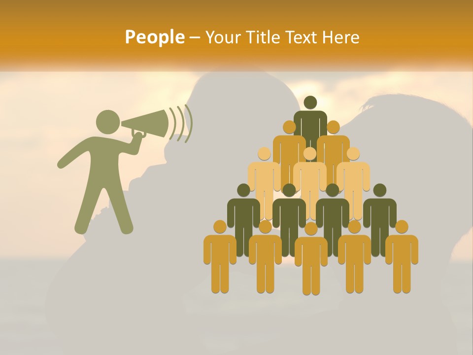 A Silhouette Of A Man And A Woman Facing Each Other PowerPoint Template