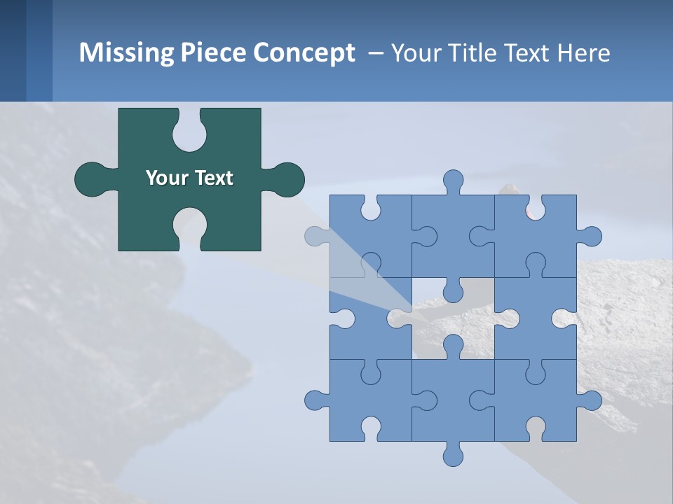 A Person Sitting On Top Of A Cliff Overlooking A Lake PowerPoint Template
