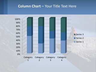 A Person Sitting On Top Of A Cliff Overlooking A Lake PowerPoint Template