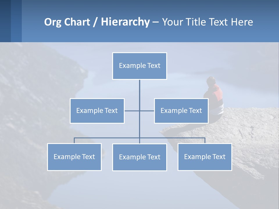 A Person Sitting On Top Of A Cliff Overlooking A Lake PowerPoint Template
