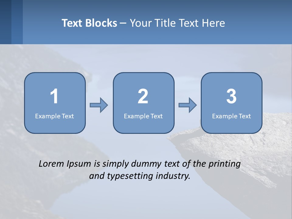 A Person Sitting On Top Of A Cliff Overlooking A Lake PowerPoint Template