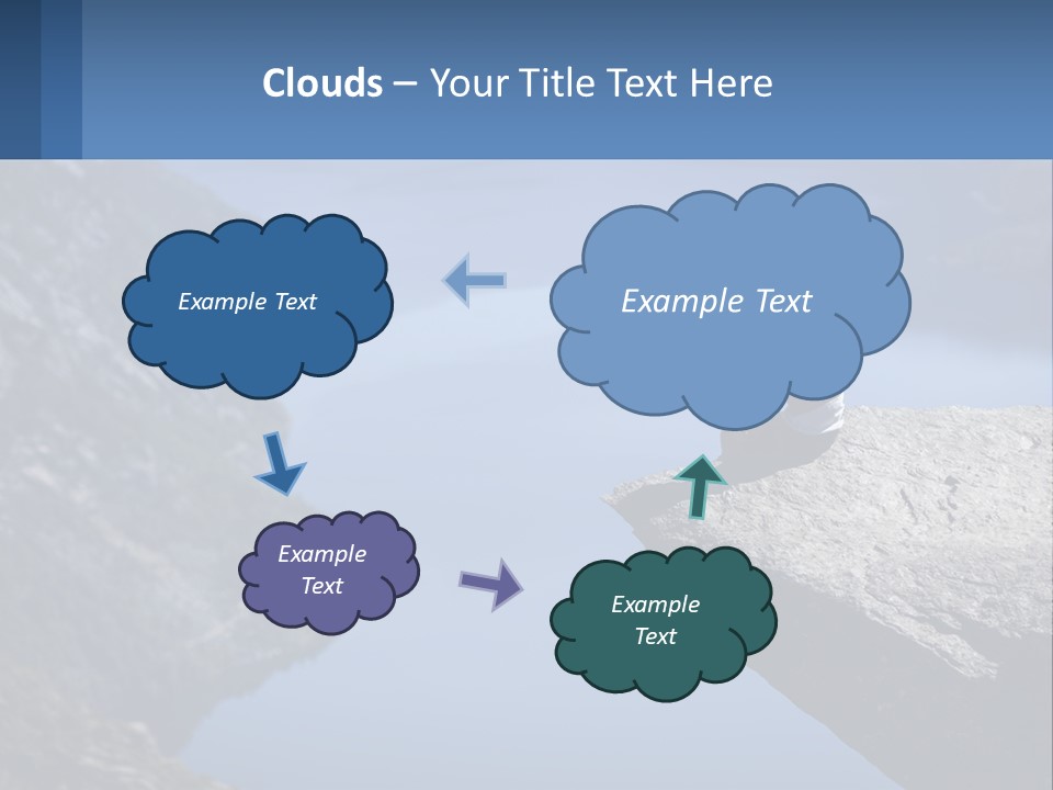 A Person Sitting On Top Of A Cliff Overlooking A Lake PowerPoint Template