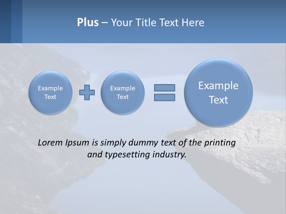 A Person Sitting On Top Of A Cliff Overlooking A Lake PowerPoint Template
