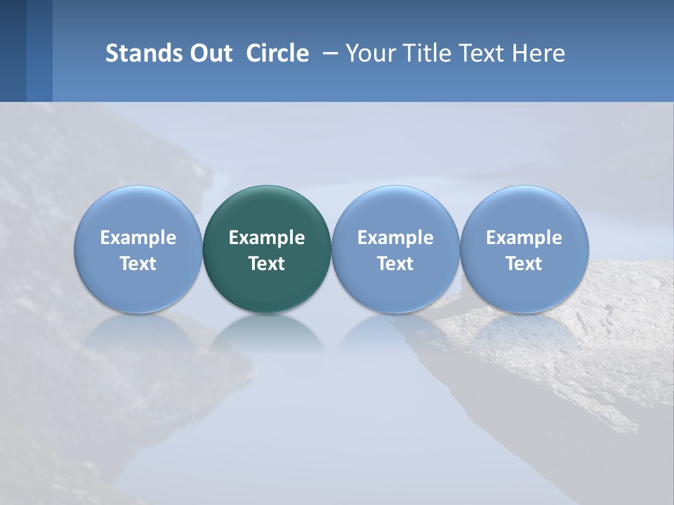 A Person Sitting On Top Of A Cliff Overlooking A Lake PowerPoint Template