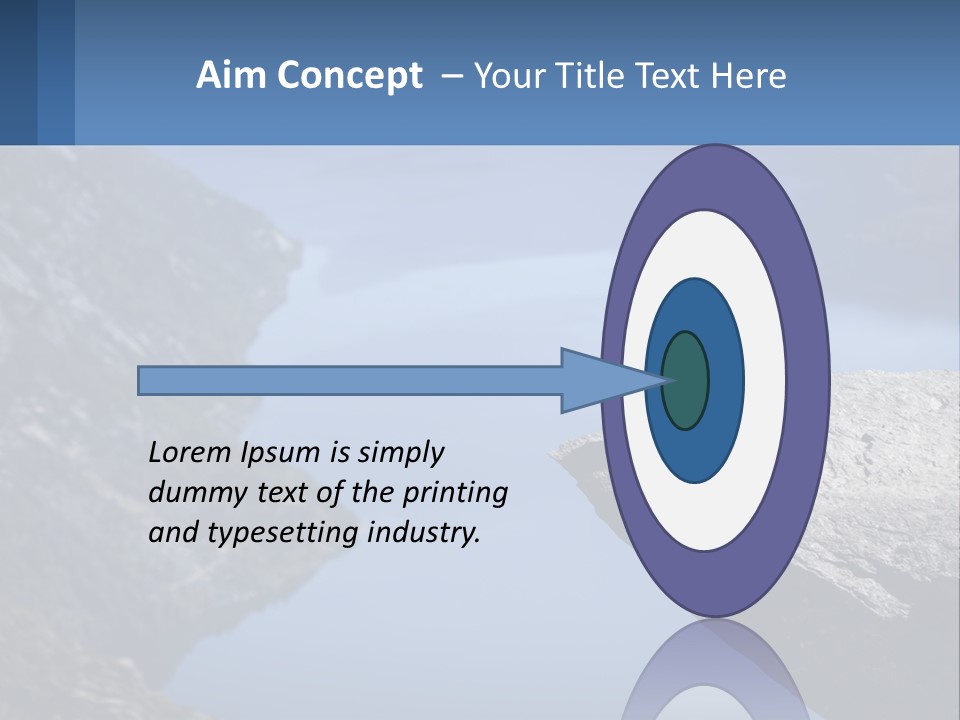 A Person Sitting On Top Of A Cliff Overlooking A Lake PowerPoint Template