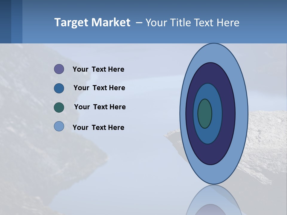 A Person Sitting On Top Of A Cliff Overlooking A Lake PowerPoint Template