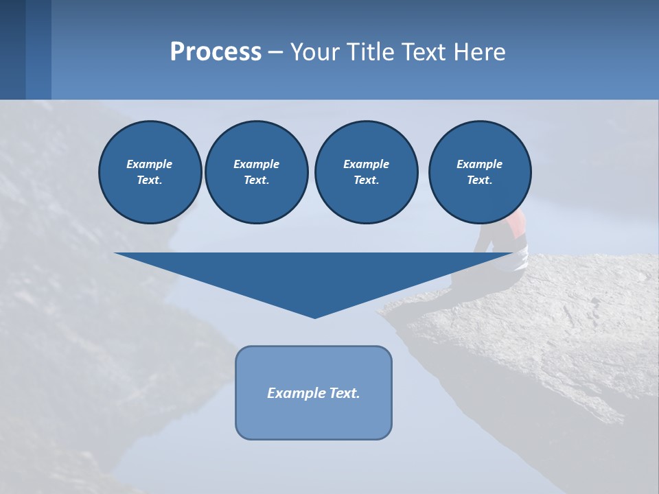 A Person Sitting On Top Of A Cliff Overlooking A Lake PowerPoint Template