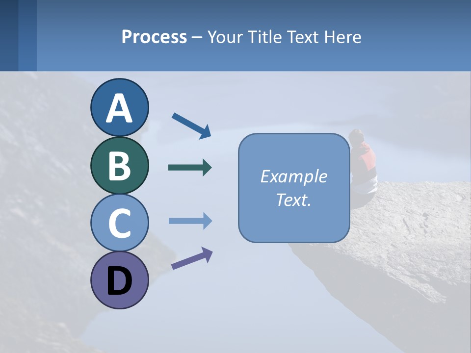 A Person Sitting On Top Of A Cliff Overlooking A Lake PowerPoint Template
