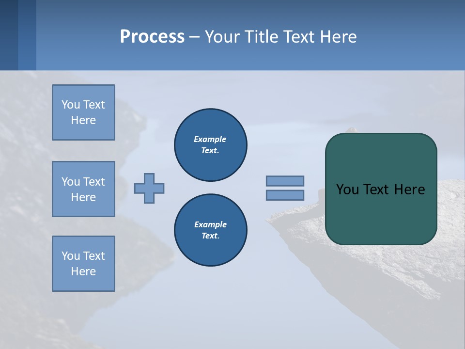 A Person Sitting On Top Of A Cliff Overlooking A Lake PowerPoint Template