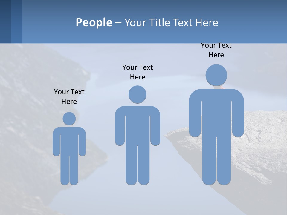 A Person Sitting On Top Of A Cliff Overlooking A Lake PowerPoint Template