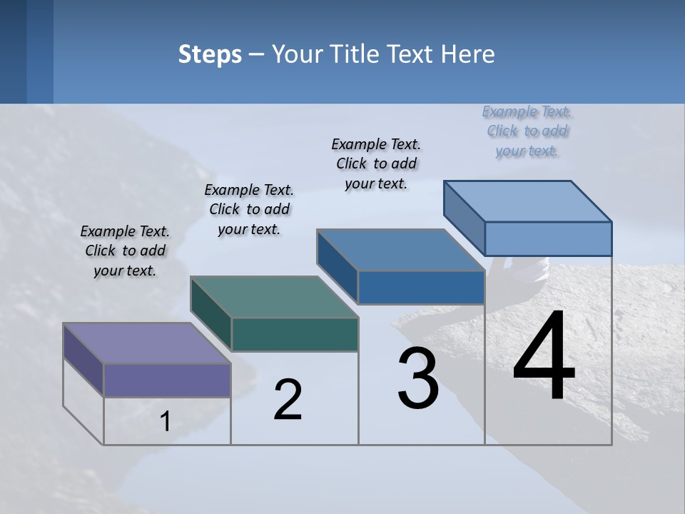 A Person Sitting On Top Of A Cliff Overlooking A Lake PowerPoint Template
