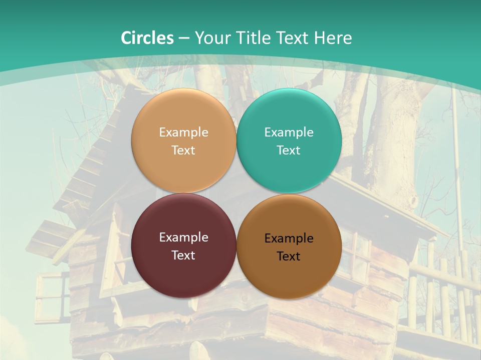 A Tree House In The Middle Of A Forest PowerPoint Template