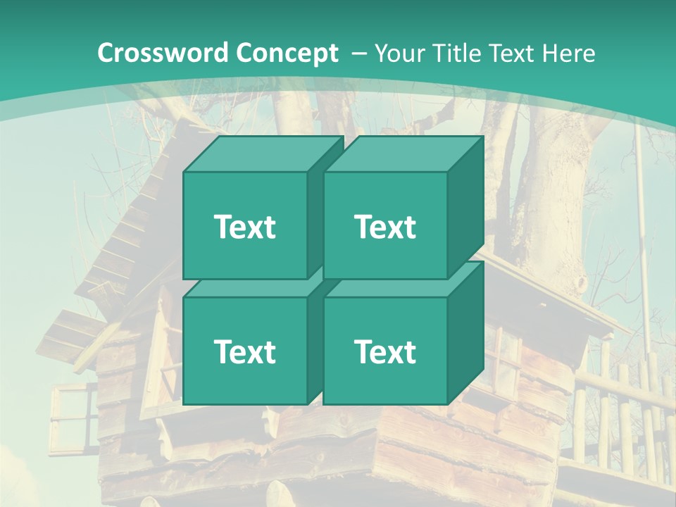 A Tree House In The Middle Of A Forest PowerPoint Template
