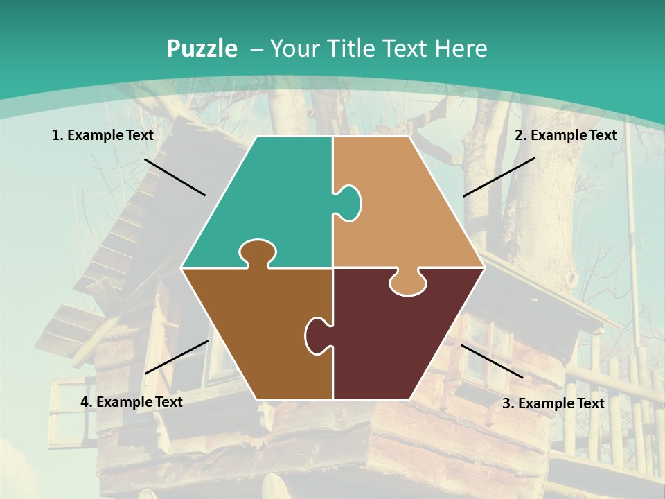 A Tree House In The Middle Of A Forest PowerPoint Template
