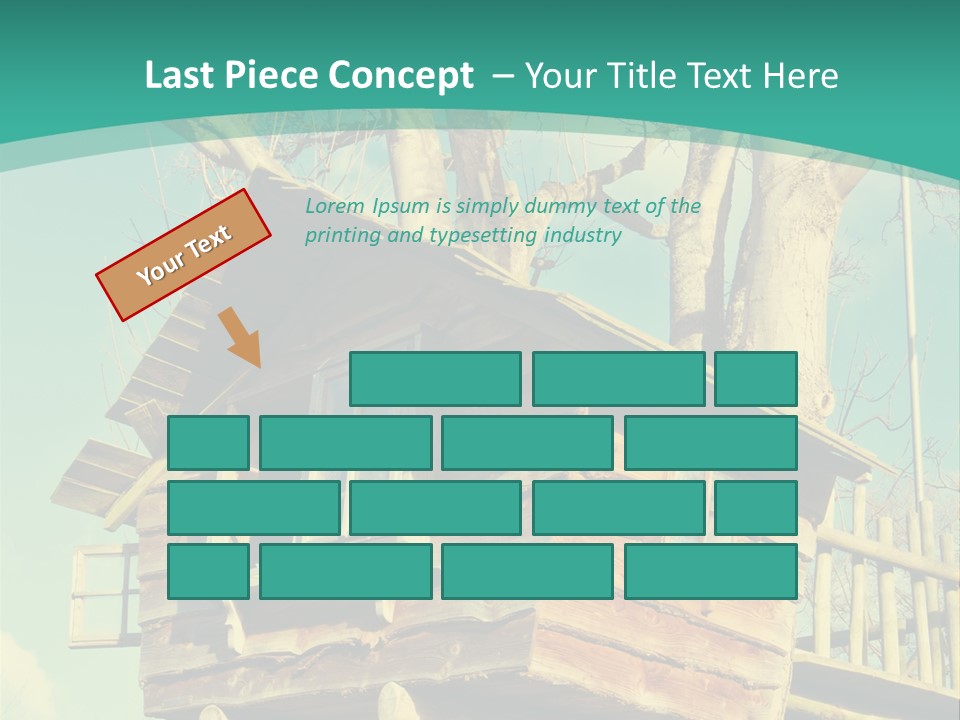 A Tree House In The Middle Of A Forest PowerPoint Template
