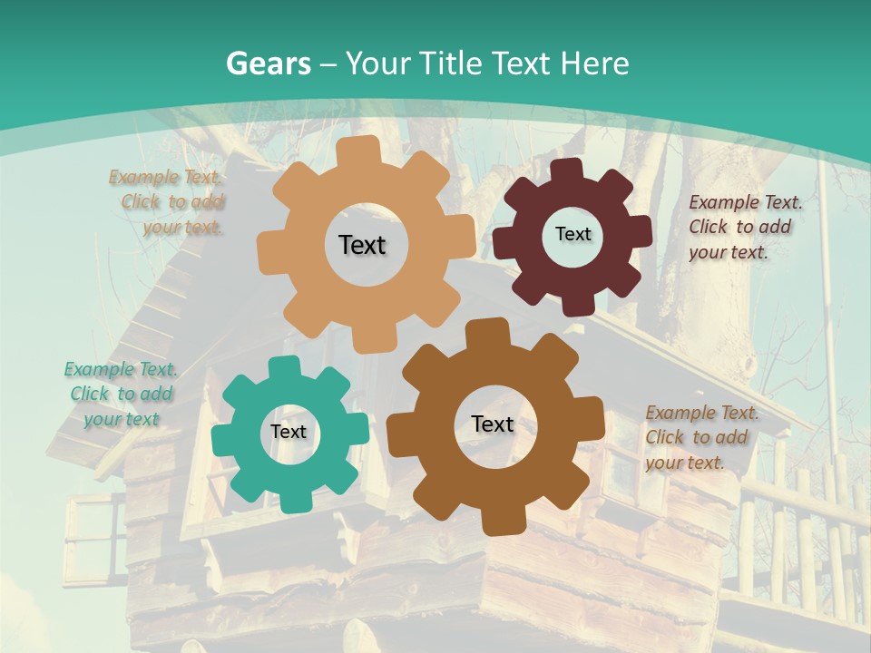A Tree House In The Middle Of A Forest PowerPoint Template