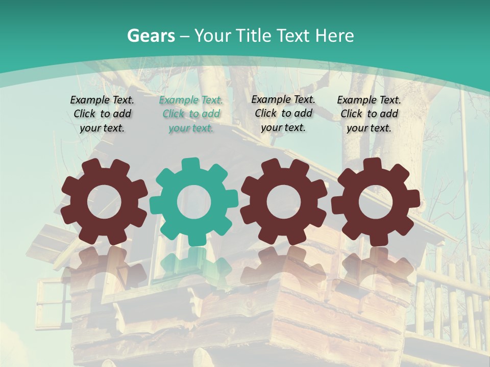 A Tree House In The Middle Of A Forest PowerPoint Template