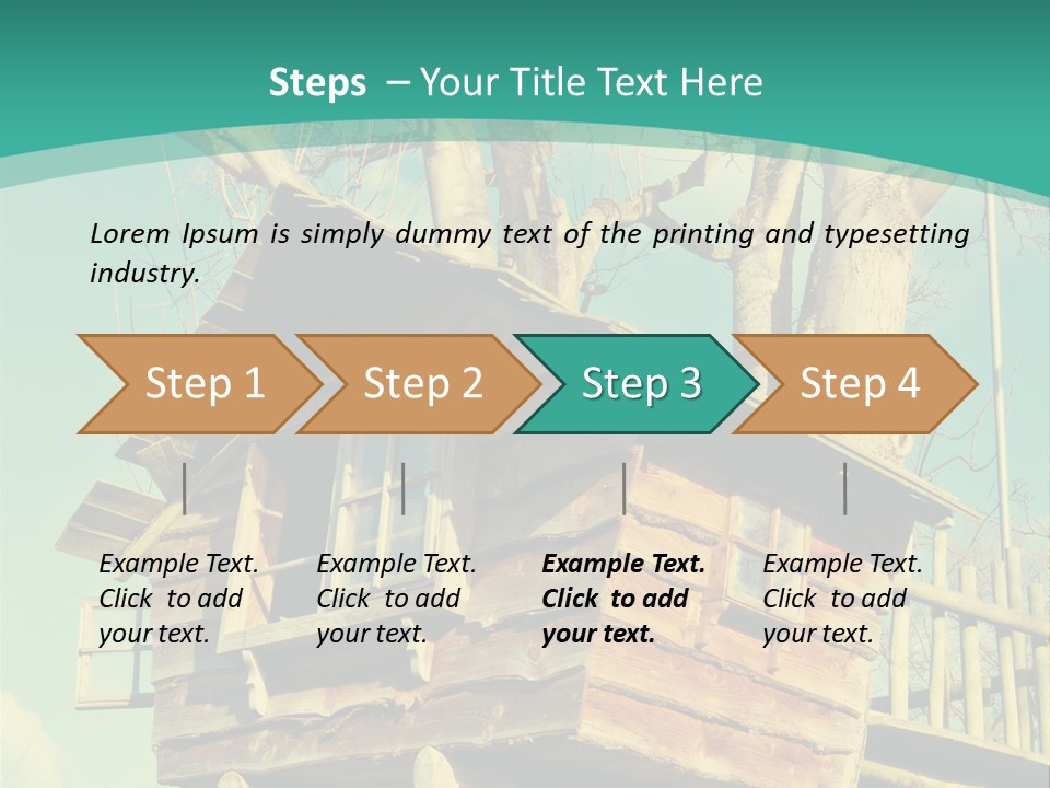 A Tree House In The Middle Of A Forest PowerPoint Template