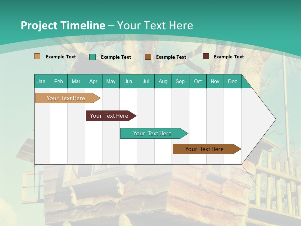 A Tree House In The Middle Of A Forest PowerPoint Template