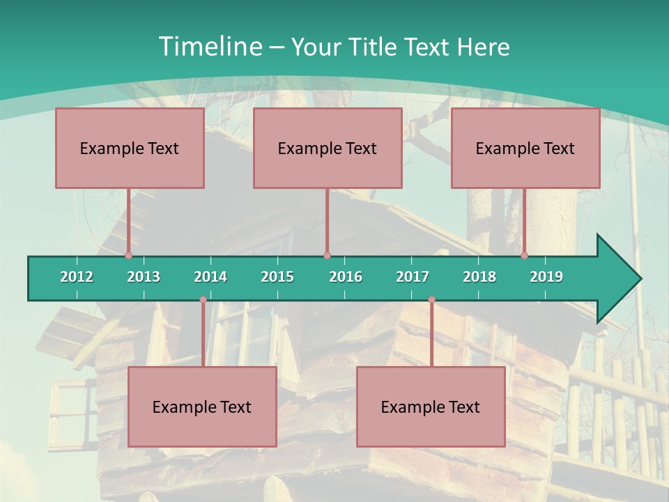 A Tree House In The Middle Of A Forest PowerPoint Template