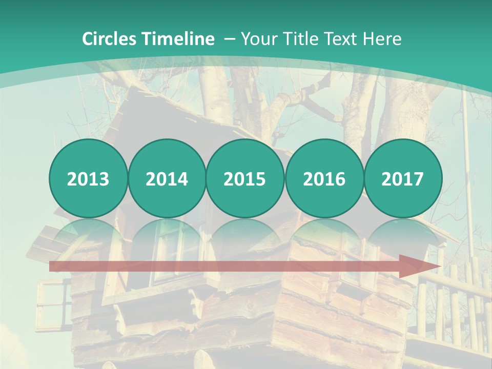 A Tree House In The Middle Of A Forest PowerPoint Template