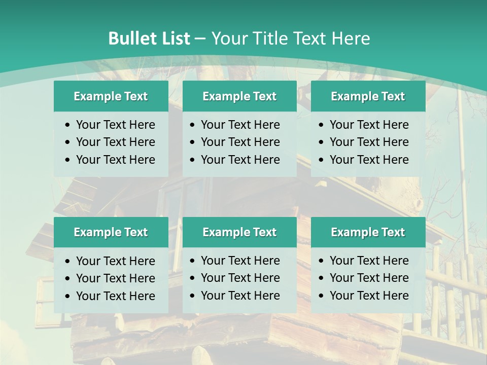 A Tree House In The Middle Of A Forest PowerPoint Template