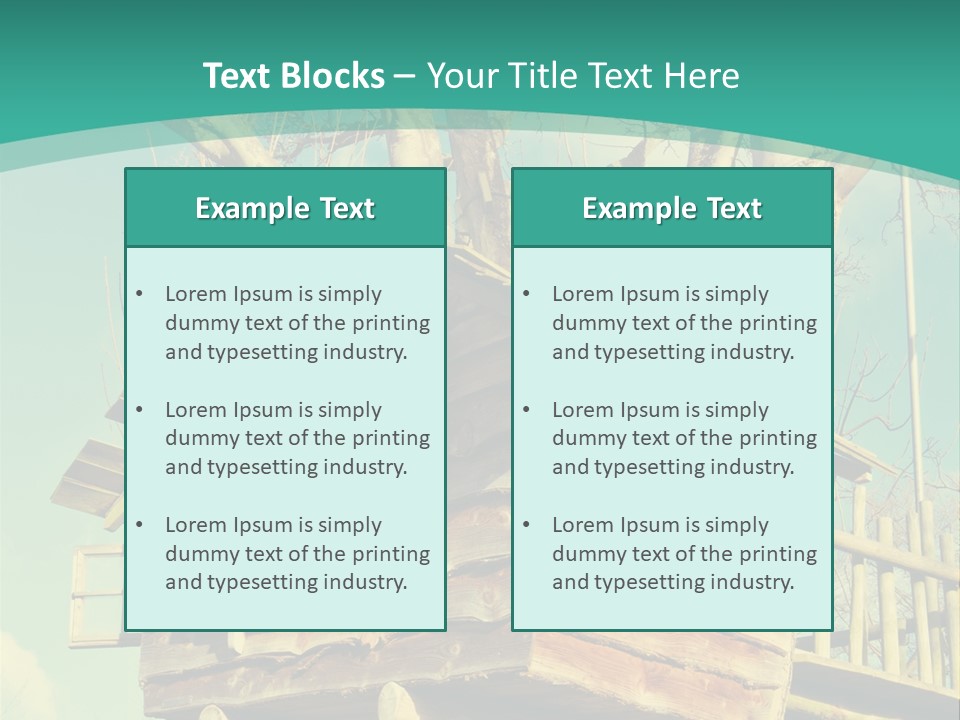 A Tree House In The Middle Of A Forest PowerPoint Template