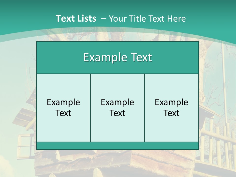 A Tree House In The Middle Of A Forest PowerPoint Template