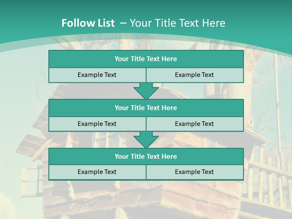 A Tree House In The Middle Of A Forest PowerPoint Template