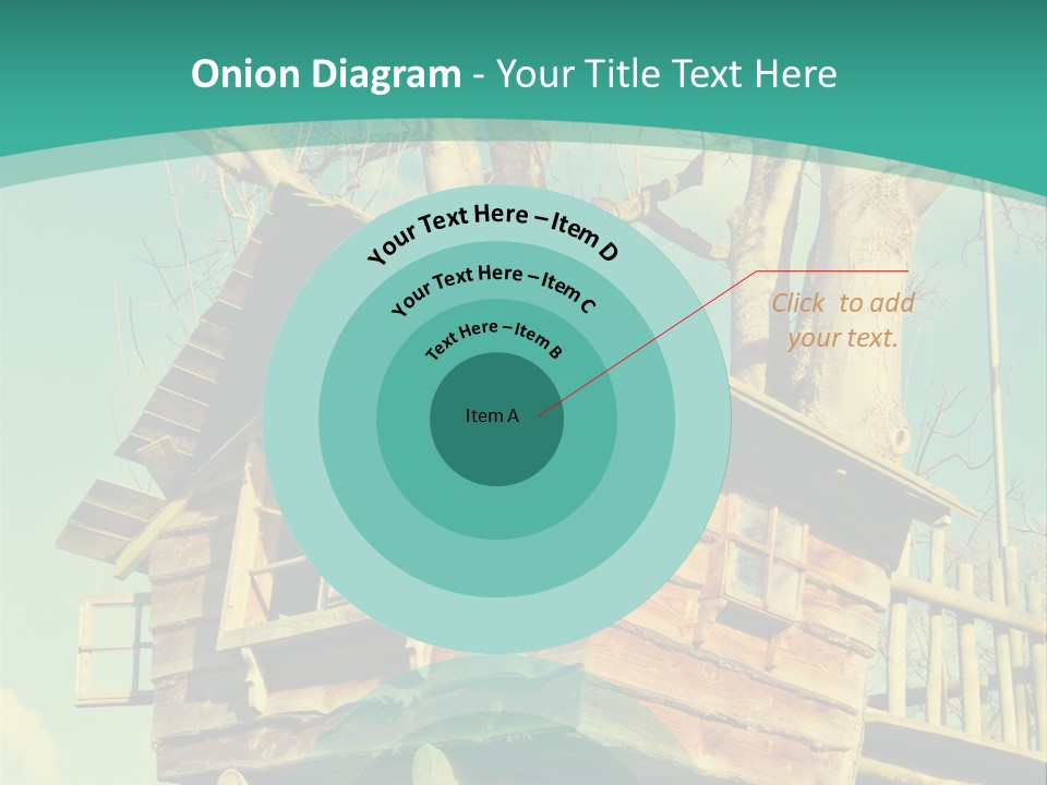 A Tree House In The Middle Of A Forest PowerPoint Template