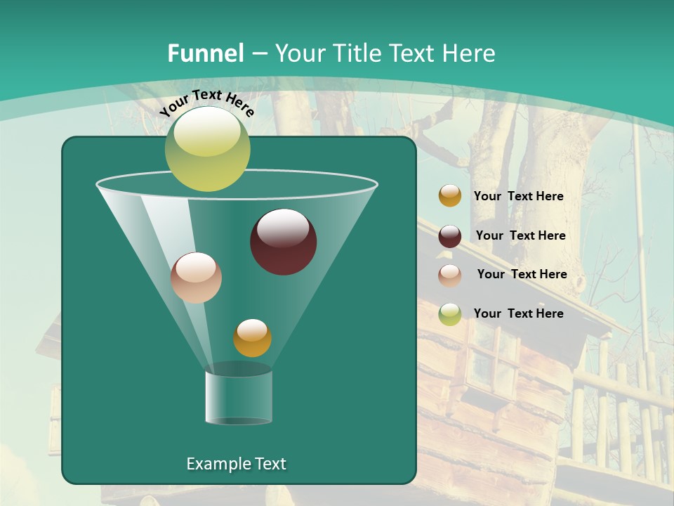 A Tree House In The Middle Of A Forest PowerPoint Template