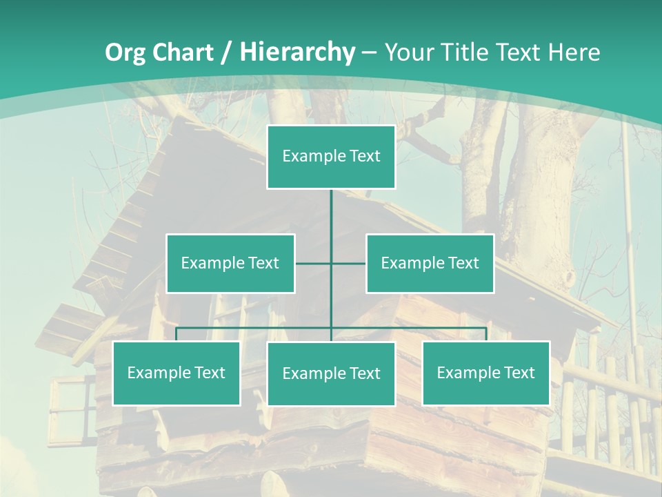 A Tree House In The Middle Of A Forest PowerPoint Template