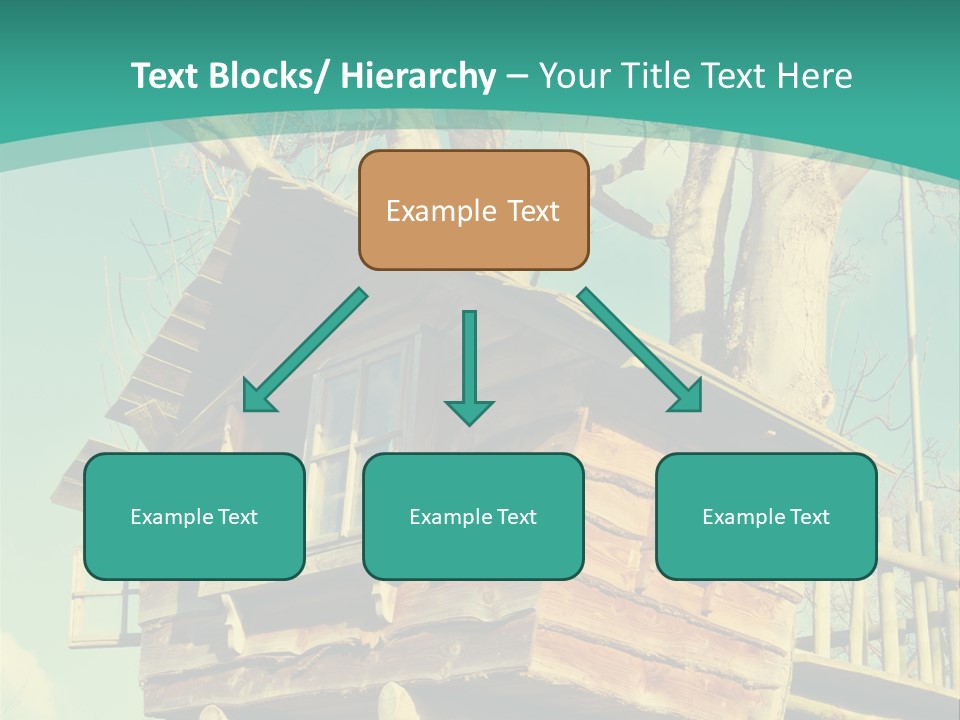 A Tree House In The Middle Of A Forest PowerPoint Template