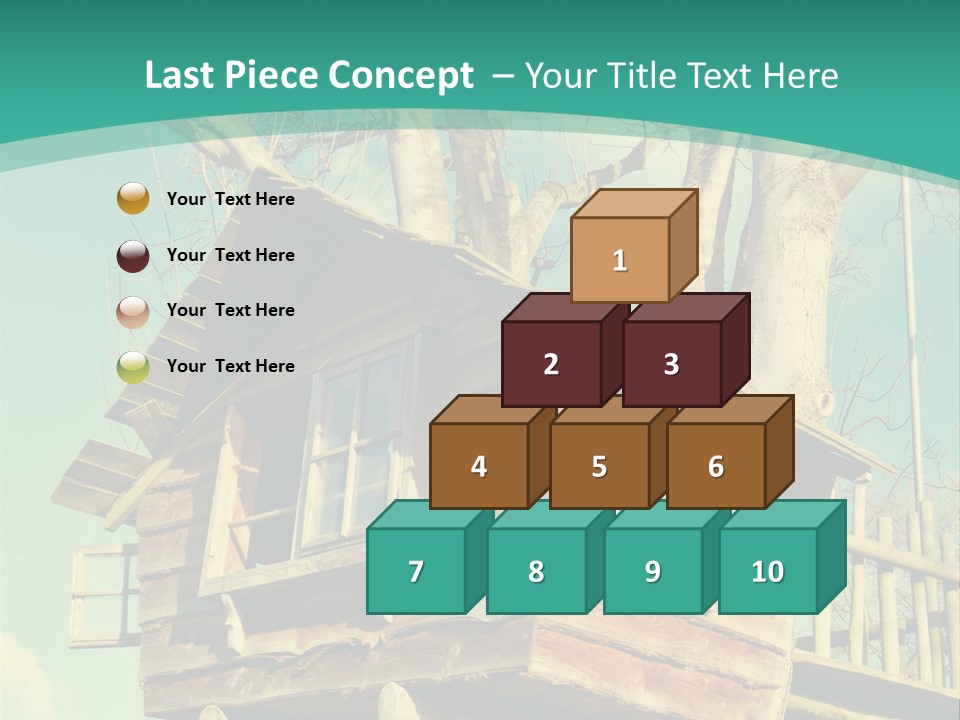 A Tree House In The Middle Of A Forest PowerPoint Template