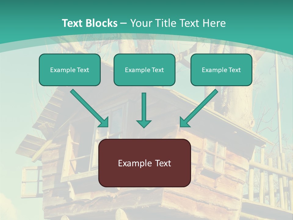 A Tree House In The Middle Of A Forest PowerPoint Template