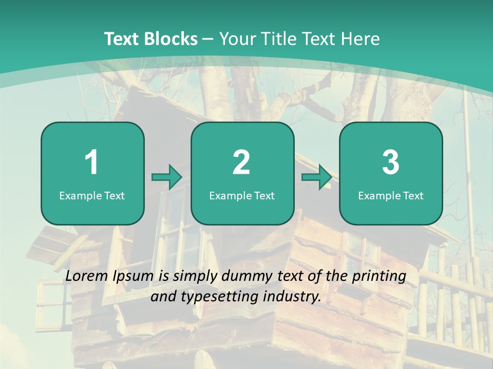 A Tree House In The Middle Of A Forest PowerPoint Template