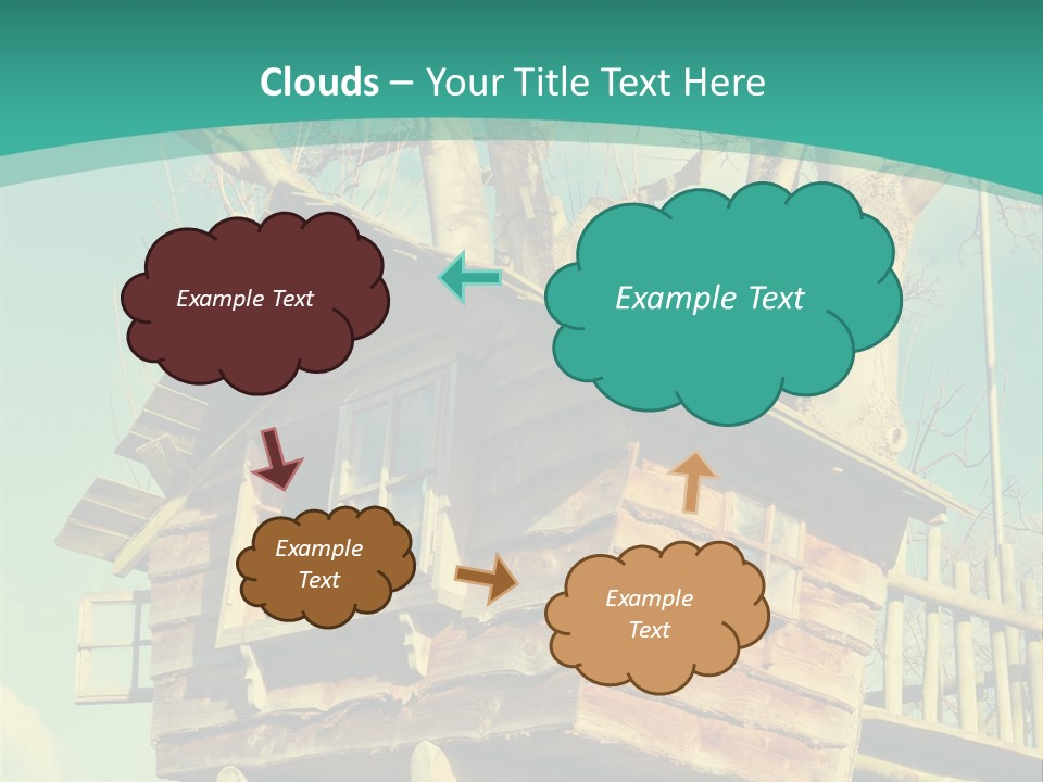 A Tree House In The Middle Of A Forest PowerPoint Template