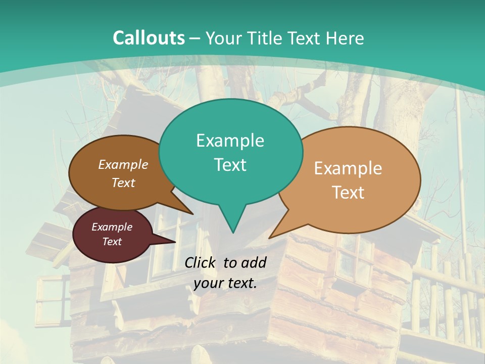 A Tree House In The Middle Of A Forest PowerPoint Template