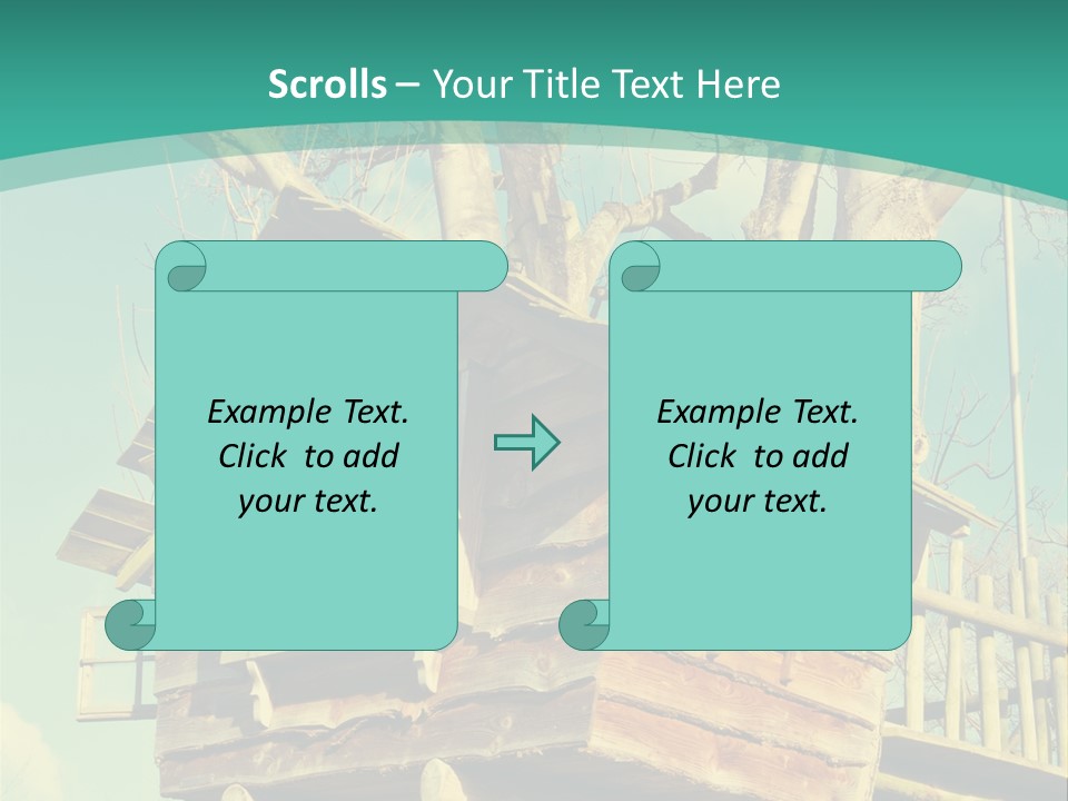 A Tree House In The Middle Of A Forest PowerPoint Template