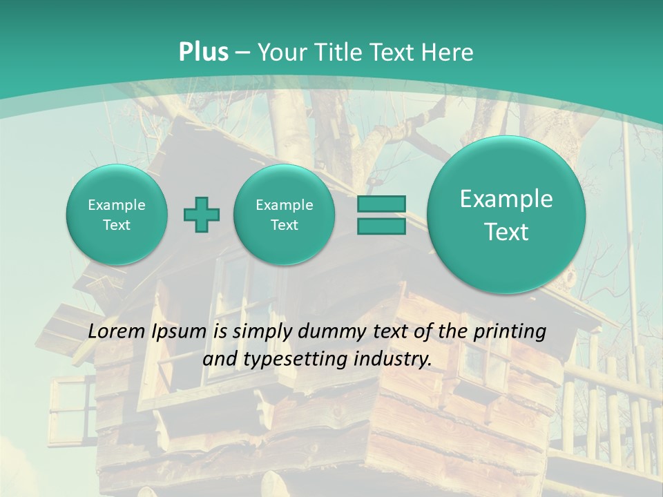 A Tree House In The Middle Of A Forest PowerPoint Template