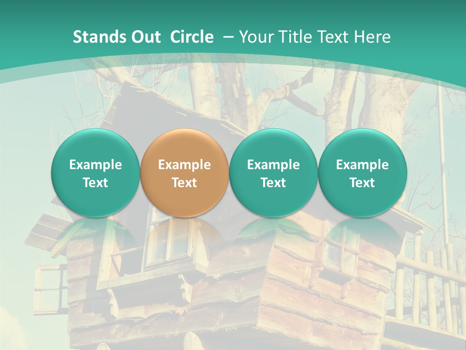 A Tree House In The Middle Of A Forest PowerPoint Template