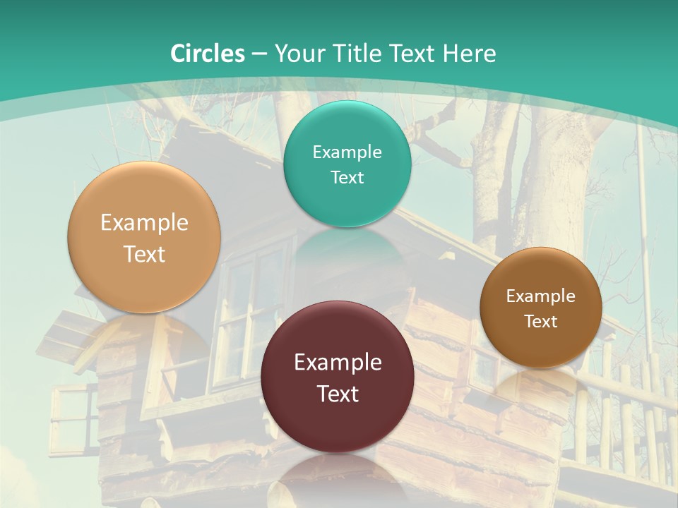 A Tree House In The Middle Of A Forest PowerPoint Template