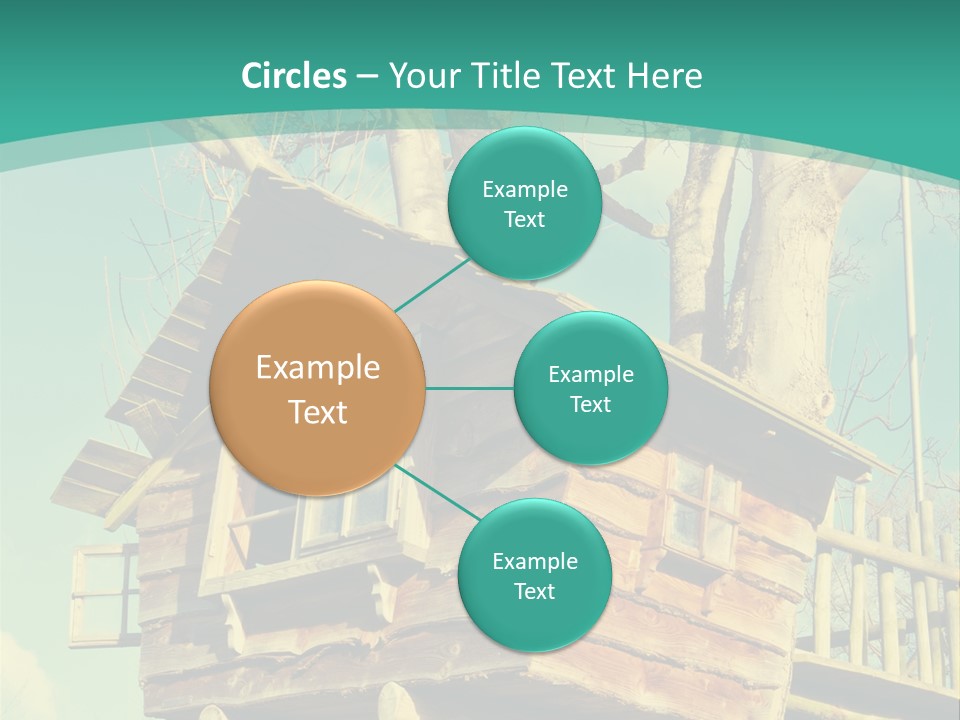 A Tree House In The Middle Of A Forest PowerPoint Template