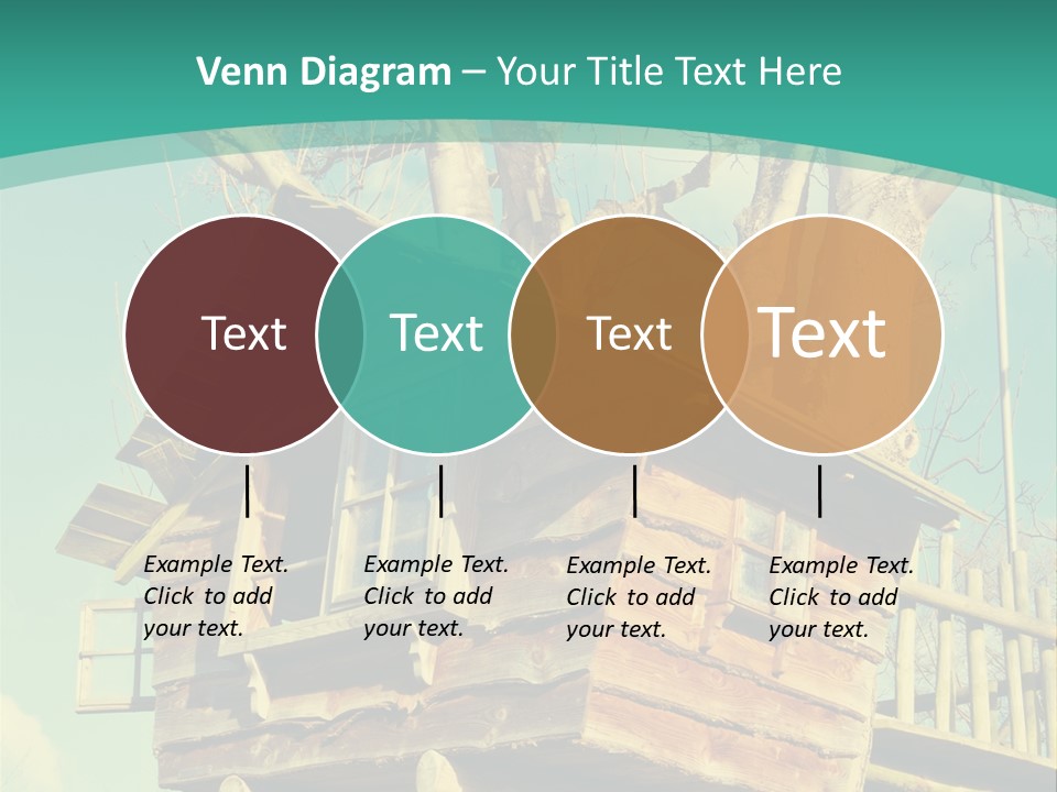 A Tree House In The Middle Of A Forest PowerPoint Template