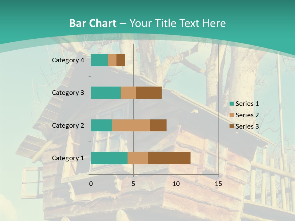 A Tree House In The Middle Of A Forest PowerPoint Template